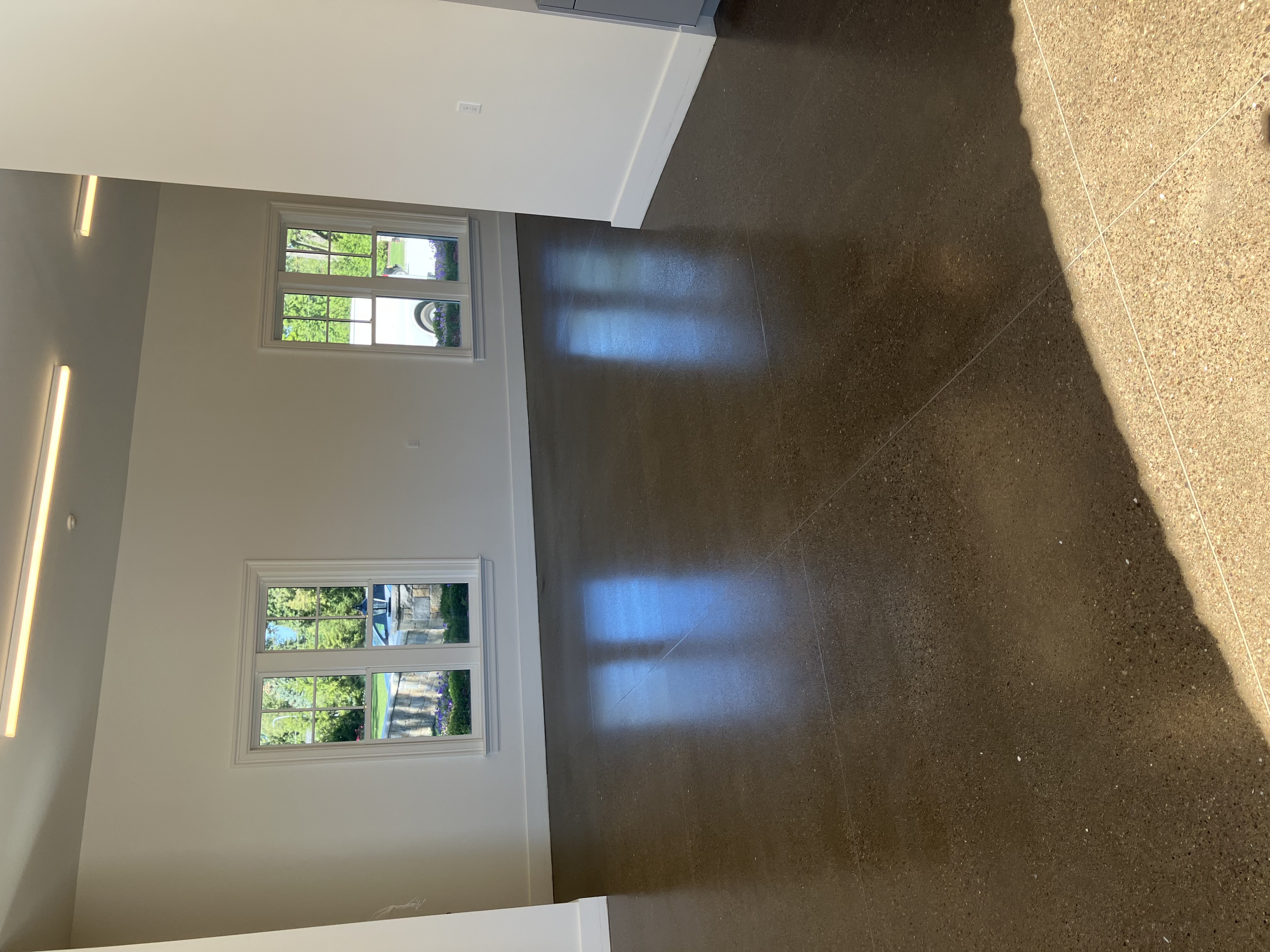 Dark Polished Concrete Garage